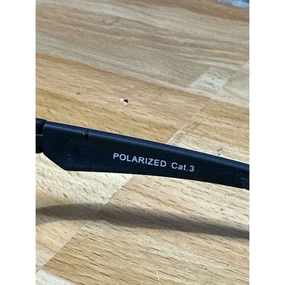 Sunglasses SR1123 Polarized Cat 3 Black Frames Blue Mirror Lenses - Picture 4 of 4